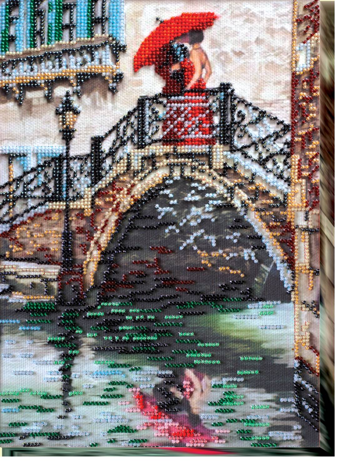 

Набір для вишивання МІКРОбісером на полотні Абріс Арт Reflection in water 200x140mm