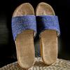 VILAU Room Linen Indoor Sizes Shoes, Slippers, Spring/Summer Sandals, Lightweight, Blue, 42-43