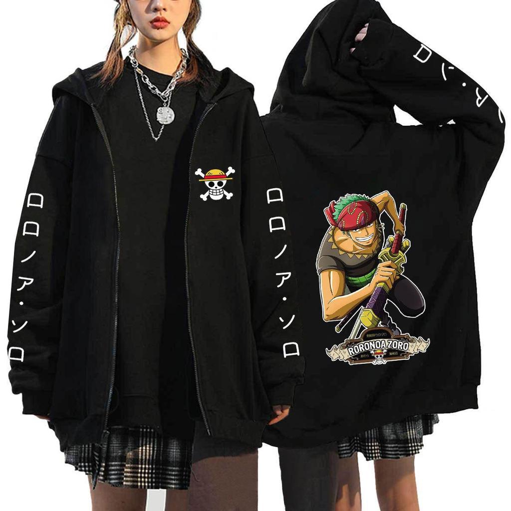 ONE PIECE Japanese Anime Luffy Chopper Zipper Hoodies Sweatshirts Women Men Cartoon Jackets Sweatshirt Unisex Streetwear Autumn Coats Tops Cardigan