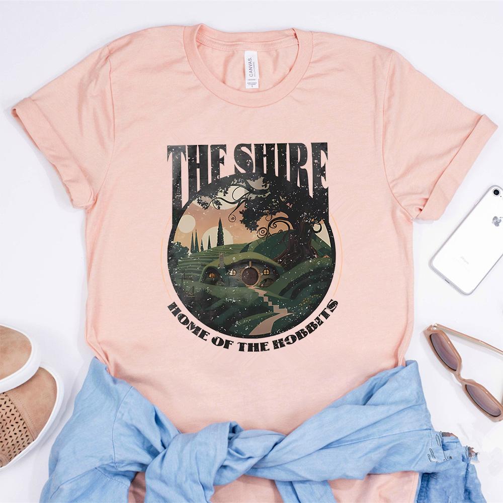 The Shire Tshirt Middle Earth LOTR Shirt The Ho Bbit Tolkien Shirts Baggins Frodo Vintage Dark Academia Clothes Bookworm Tops