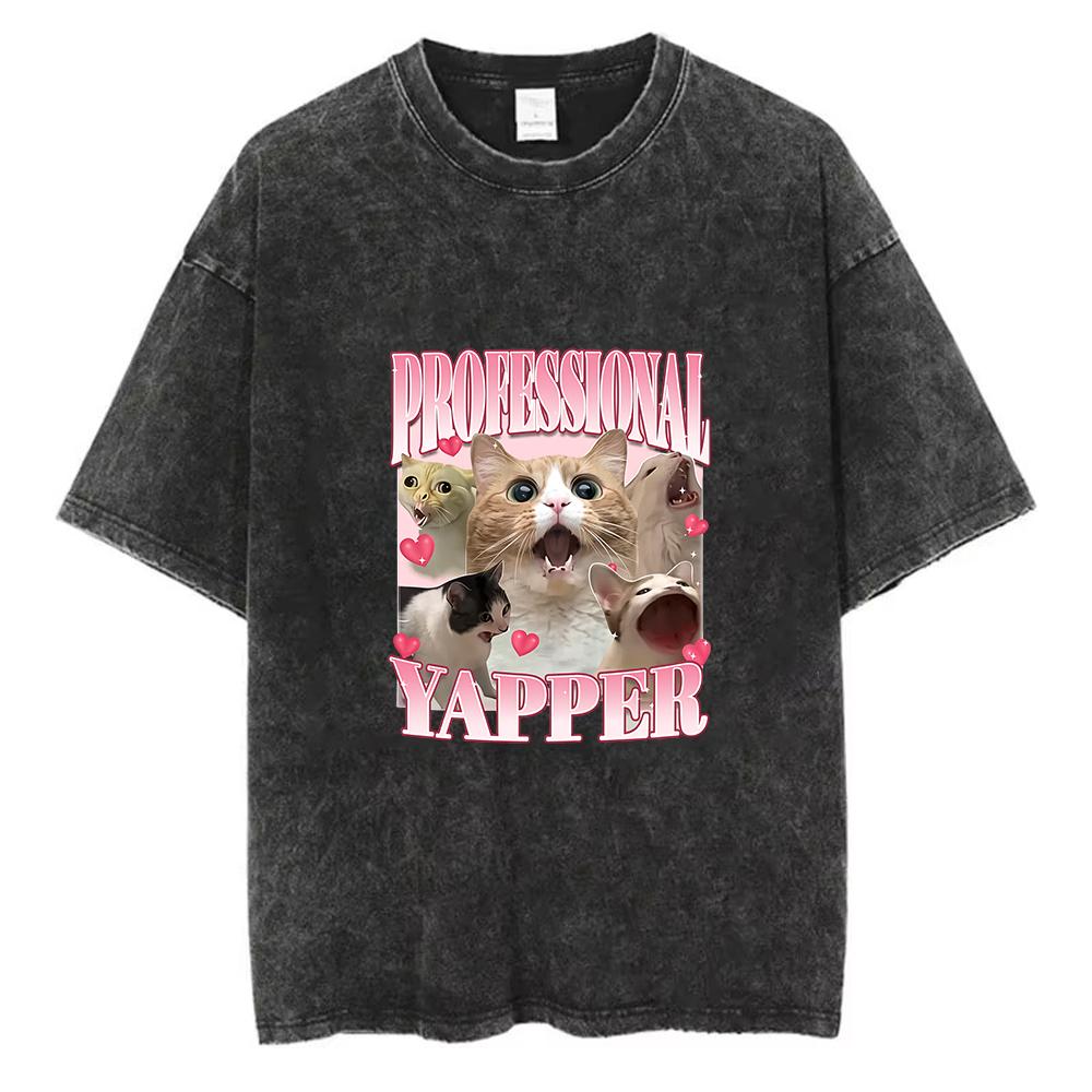Funny Cat Graphic T Shirt Certified Freak Meme Tee Aesthetic Streetwear Trendy Weird Cat Shirt Unisex Casual Gift Top