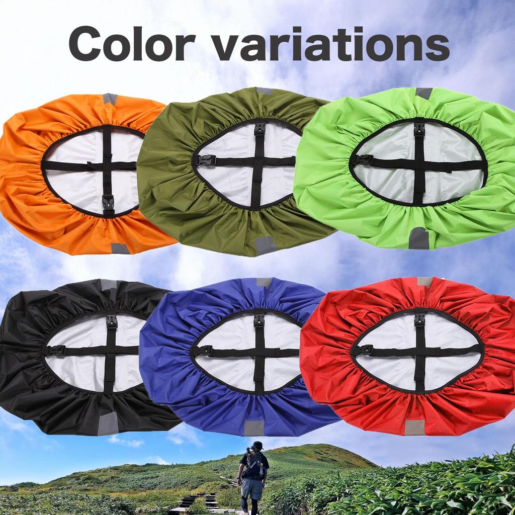 Rucksack Cover Waterproof Design Cross Buckle Rain Cover High Durability Reflective Tape XXL (Orange, (80L))