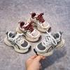 Children's Boys Girls Chunky Sneakers Kids Hiking Tennis Running Shoes New Toddler Lightweight Breathable Casual Trainers I01156