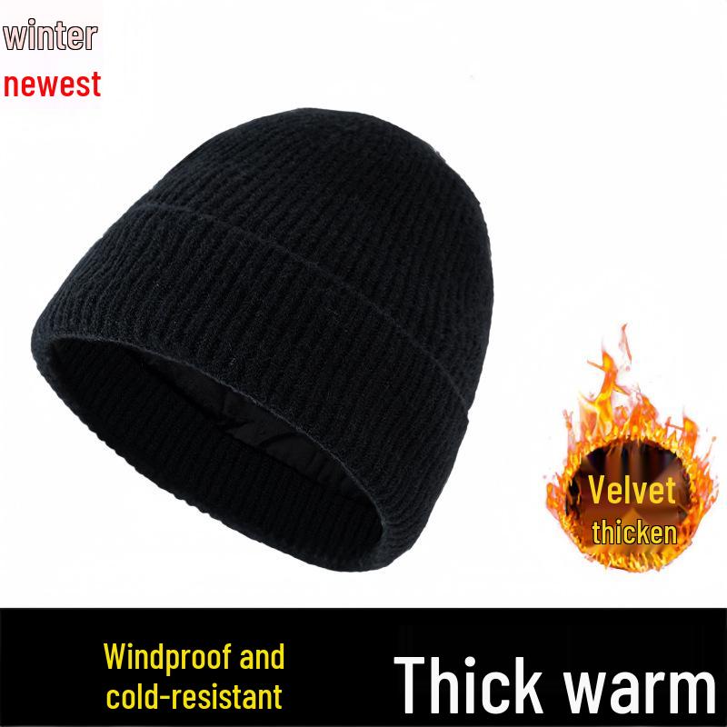 With Wool Hat Winter Mens Velvet Lining Stylish And Warm For Outdoor Use