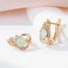 Kinel Piercing Earrings For Women Emerald Green Cute Jewelry