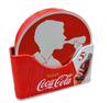 The Tin Box Company Coke Coaster Set of 6 with Standing Metal Red Holder,