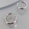 BF CLUB 925 Sterling Silver Earrings For Women Trendy Simple Retro Round Earring Jewelry Prevent Allergy Party Accessories