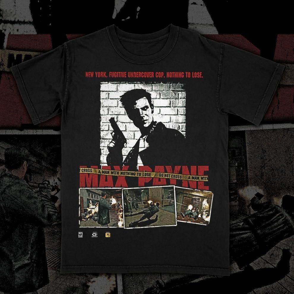 Винтажная графическая футболка Max Payne 2001 года S-5XL Унисекс XL