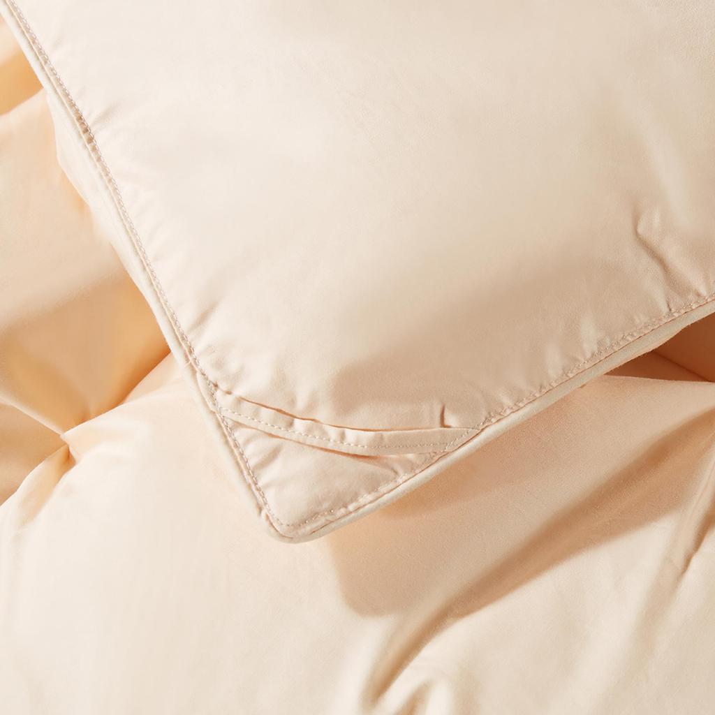 Court Style Soft Silk Twist Solid Color Down Quilt Shell - Silent Semi-Finished Version