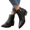 European and American large-size fashion short boots pointed solid color side zipper thick heel Chelsea boots Womens Booties women