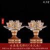 2pcs Lotus Candlestick Buddha for home decoration, tabletop decoration, crystal+metal material