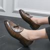 Fashion Casual men's loafers Classic luxury designer style Party or Daily office Black Brown Daily versatile adult leather shoes