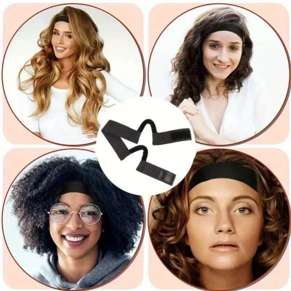 Adjustable Black Lace Wig Band Comfortable Wig Edges Wrap Ear Hanger Melting Band  for Lace Wigs