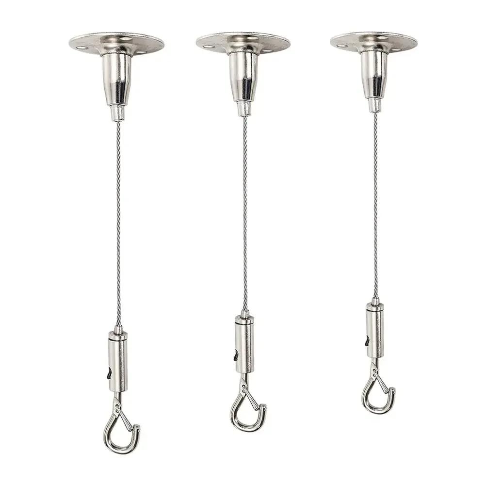 New Stainless Steel Wire Rope Adjustable With Locking Retractable Fastening Suspension Lanyard