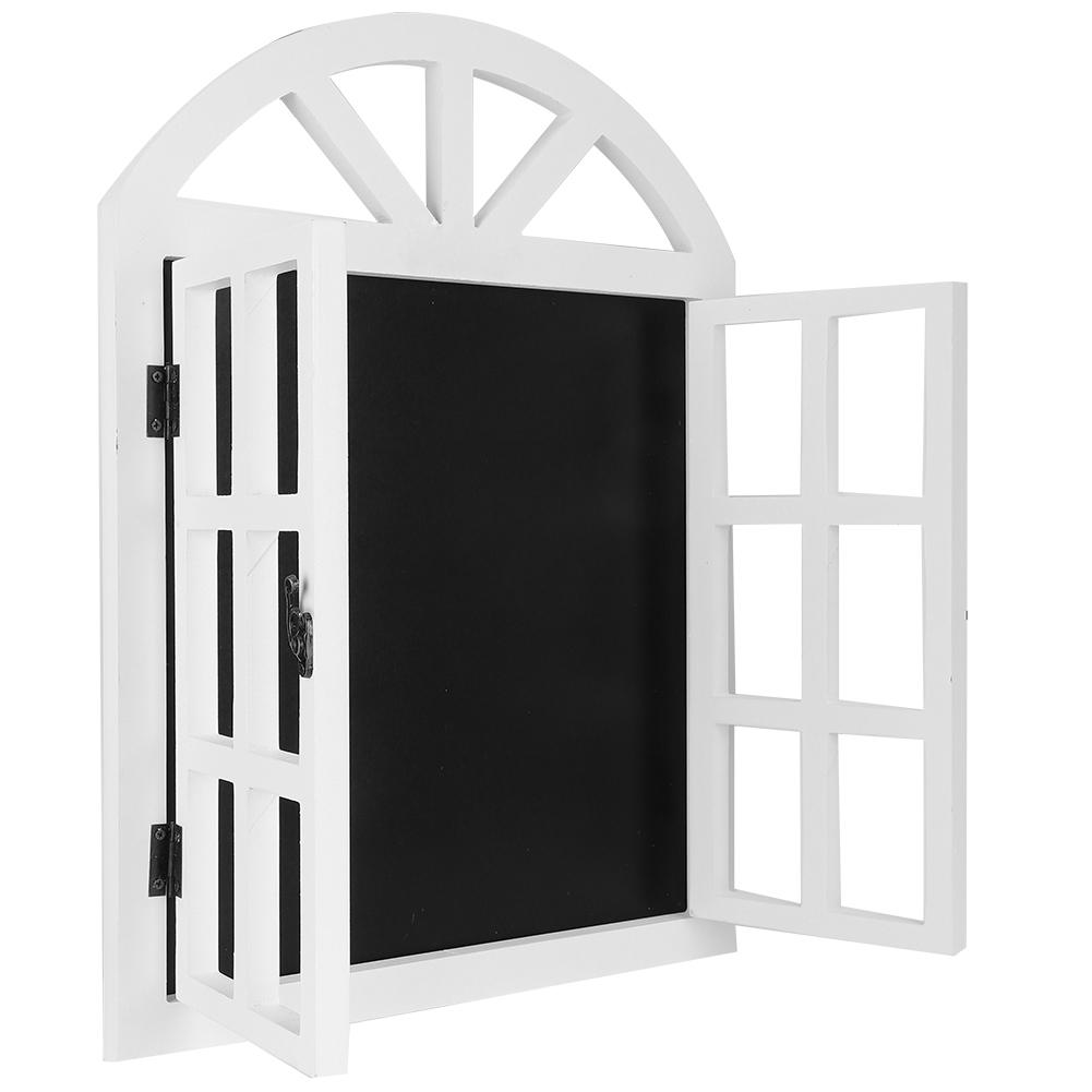 Wood Blinds Message Board Chalkboard Rustic Blank Window Wall Prompt Board Decoration for Home