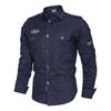 2023 New Men's Military Style Cotton Long Sleeve Shirt - European & American Style for Spring/Autumn
