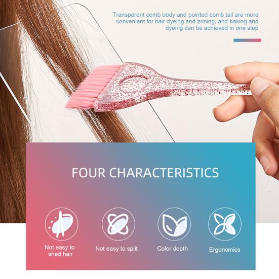 3-teiliges Haarfärbebürsten-Set – Mit Langem Griff, Aus ABS, Für Salon & Heimgebrauch