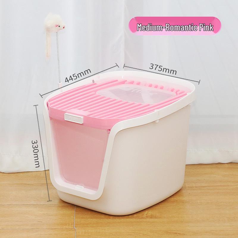 Extra Large Enclosed Cat Litter Box - Odor-Proof, Anti-Splash & Anti-Tracking, Top Entry