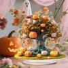 Yousheng Halloween Acryl Tischschild 2D Acryl Geist Kürbis Baum Hexe Plakette für Zuhause Büro Schreibtisch Etagere Deko