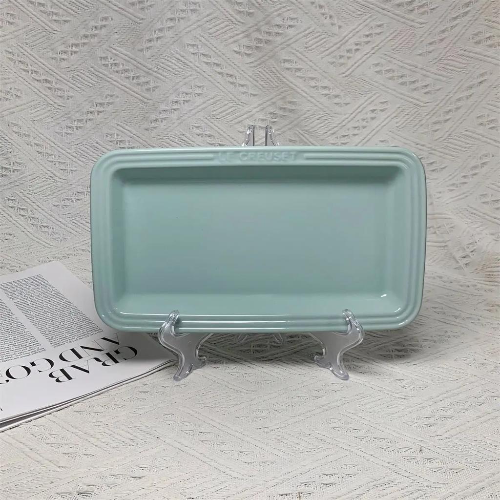 Französisches Steinzeug-Porzellan, rechteckiges Tablett, 25,4 cm, Fischteller, Pommes Frites, Knödel, Gemüsesuppe, Haushalts-Essteller