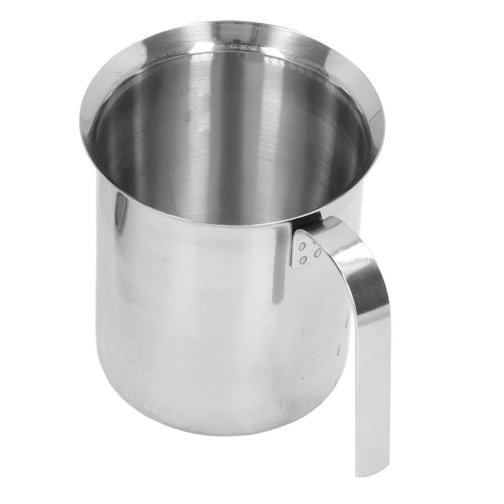 Double Layer Design Manual Milk Frother 800ML Capacity Stainless Steel Milk Frother  Coffee Making