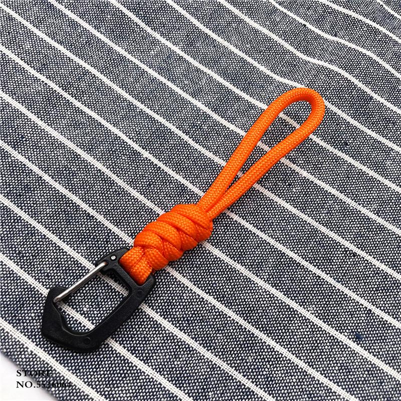 

Outdoor Paracord Keychain Lanyard Braided Nylon Lanyard High Strength Parachute Cord Carabiner Phone Backpack Key Ring