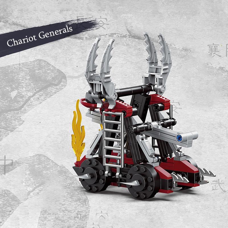 Мужество Трёх Царств Башня Замок Стена Осада Колесница оружие кирпич фигурка Строительные Блоки Игрушка Для Детей Подарки