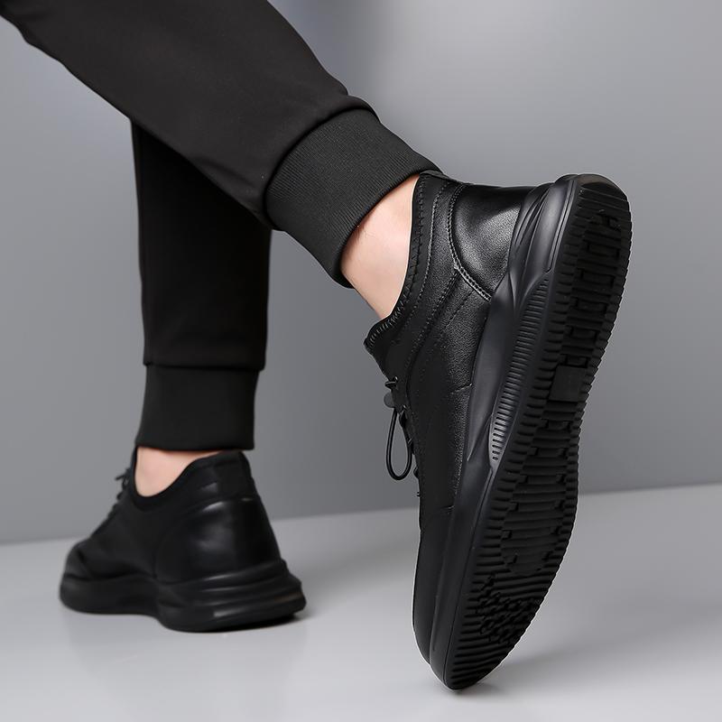 Leather Fashion Walking Shoes Men Mens Slip On Casual Shoes All-match Mens Breathable Sneakers New Handmade Male Outdoor Flats