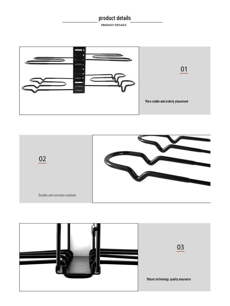 Dwustronny wieszak na garnki: Łatwy w montażu pionowy stojak z żelaznego drutu do przechowywania garnków i patelni