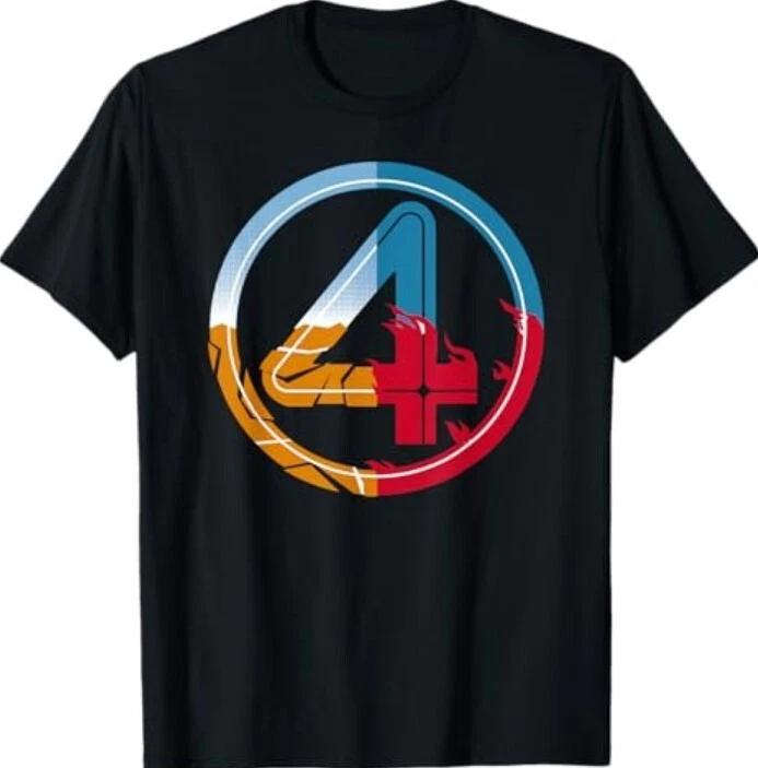 

M.a.r.v.e.l The Fantastic Four First Steps Super-Powered 4 Logo 100% Cotton T-shirt Mens Tees Top S