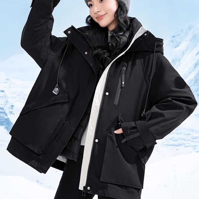 

Женская уличная ветрозащитная пуховая куртка YAYA со съемными деталями (2 шт) S