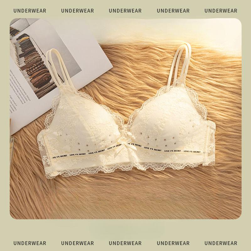 Sexy Lace Thin Strap Women's Bra Breathable Thin Style Wire-Free Comfortable Backless Underwear