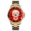 Hot-selling watch, fashionable rhinestone-encrusted skull, luminous men's waterproof quartz watch