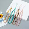Pearl Gravel Letter Beads Chain Cell Phone Lanyard Mobile Phone Strap Crystal Stone Beads Lanyard