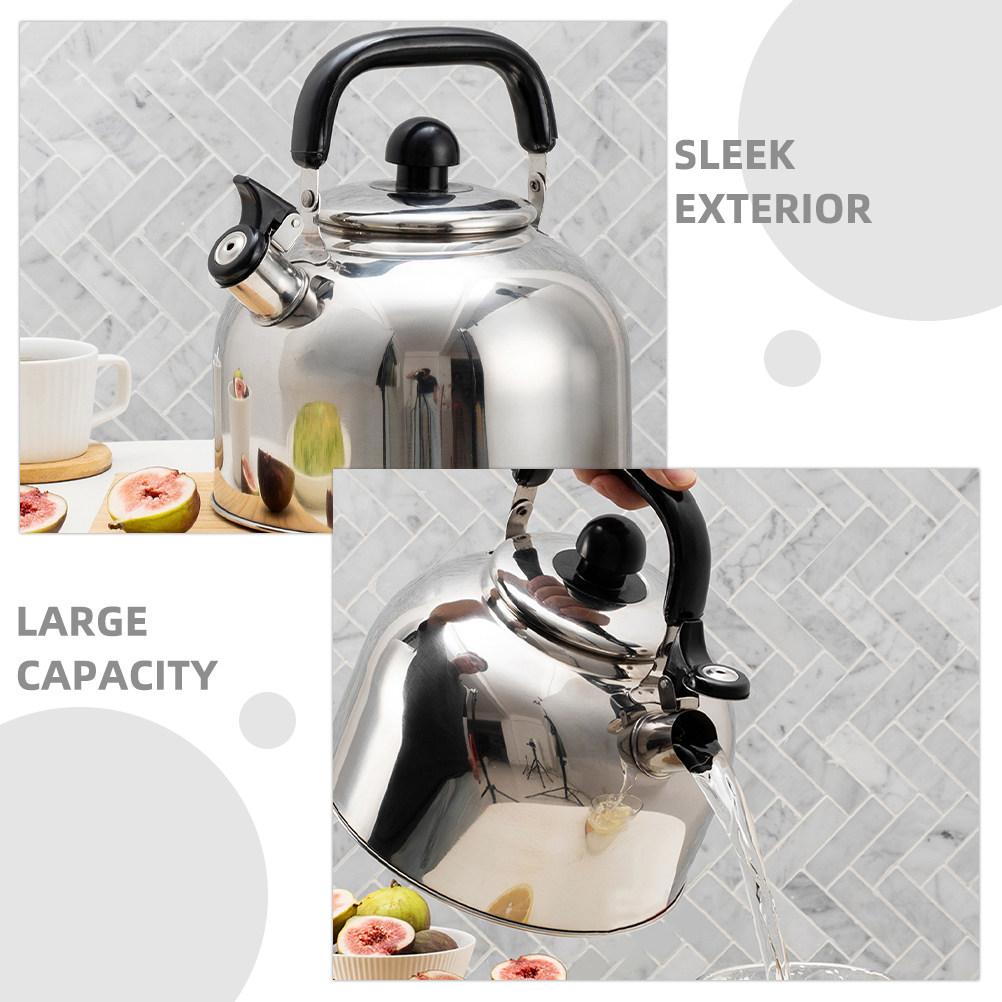 3L Stainless Steel Whistling Tea Kettle Stovetop Fast Heating Large Capacity Heat Resistant Handle Easy Clean Kitchen Teapot For