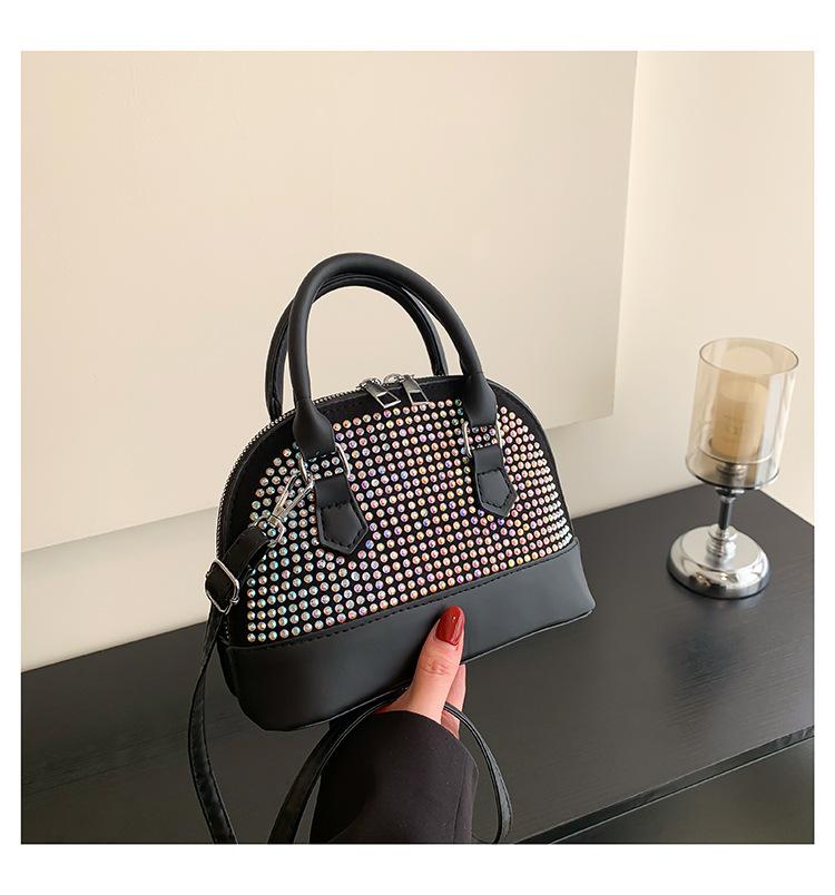 

Сумочка текстура матовий горний кришталь жіноча сумка косий проліт маленька сумка модний іноземний стиль рюкзак раковина сумка приплив різнокольоровий