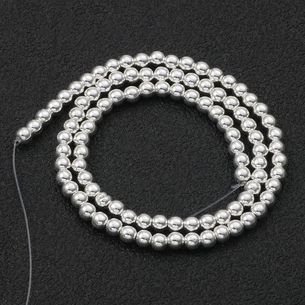 45 Style Natural Stone Silver Color Hematite Beads Heart Square Round Spacer Beads for Jewelry Making Diy Bracelet Necklace 15''