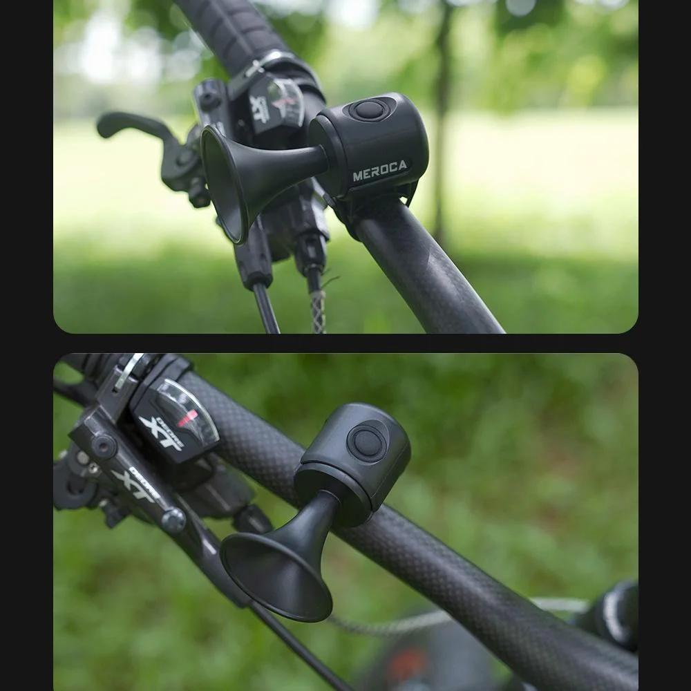 Waterproof IPX4 Bike Alarm Battery Powered Handlebar Ring Alarm Cycling Accessories Road Bike Bell