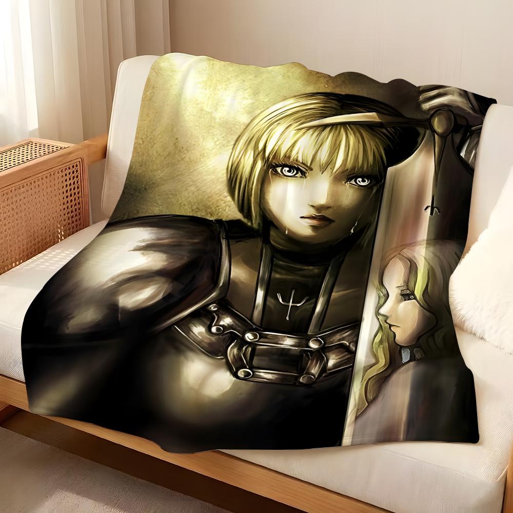 Anime C-Claymore Throw Flannel Blanket, Soft Warm, Durable & Washable Cute Cool