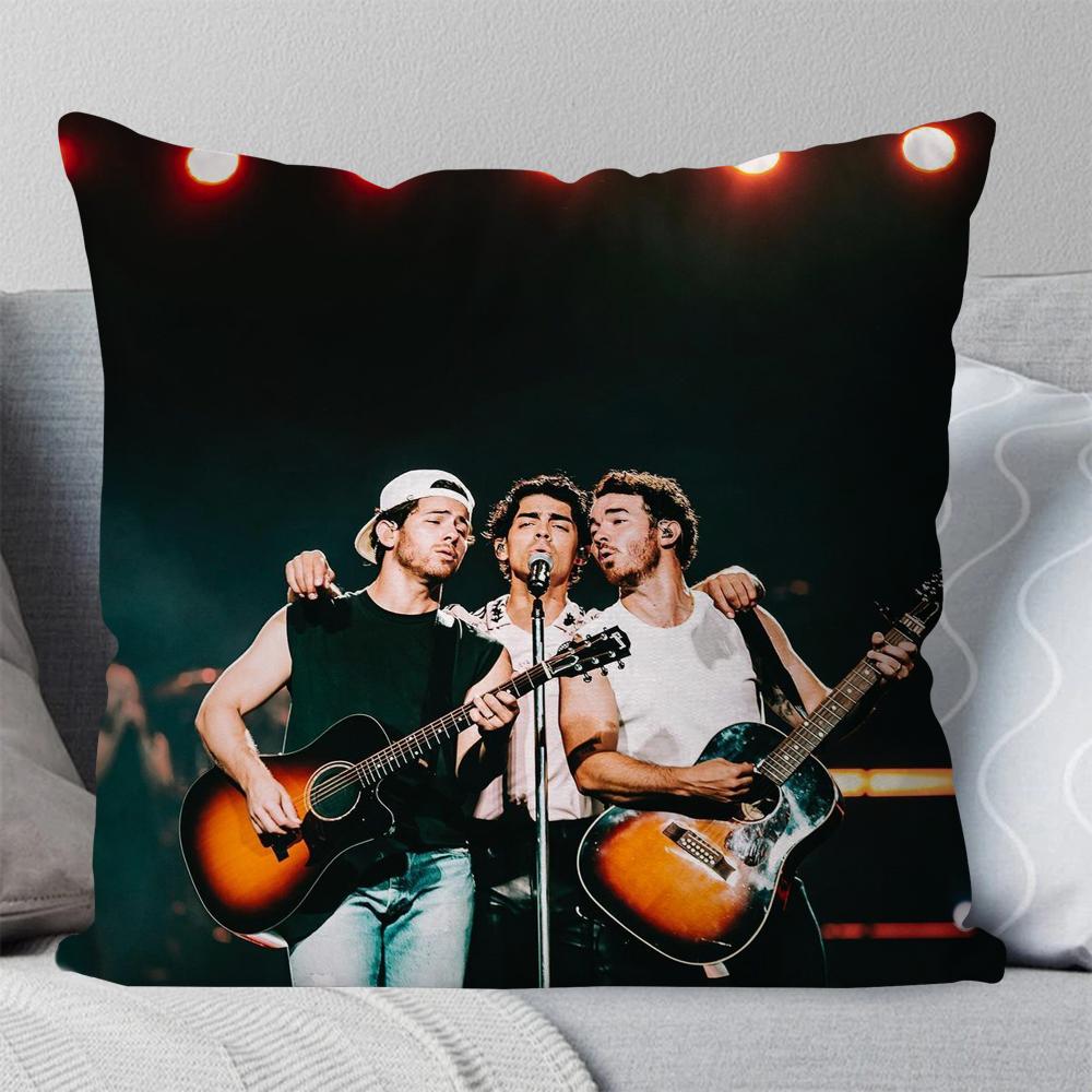Band J-JONAS B-BROTHERS Kuddfodral Fyrkantig Kudde Sovrum Soffa Fritidskomfort Kuddar Bil Vardagsrum Heminredning 40X40