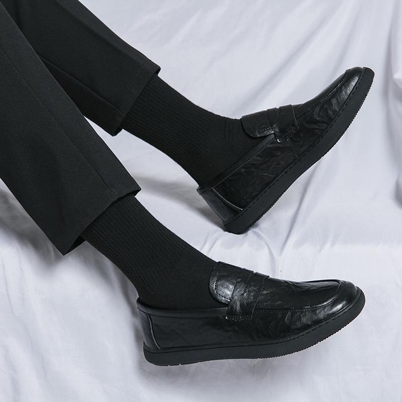 Male Shoes Slip On Outdoor Fashion Men Casual Shoes High Quality Leather Classic Male Business Loafers Men Moccasins