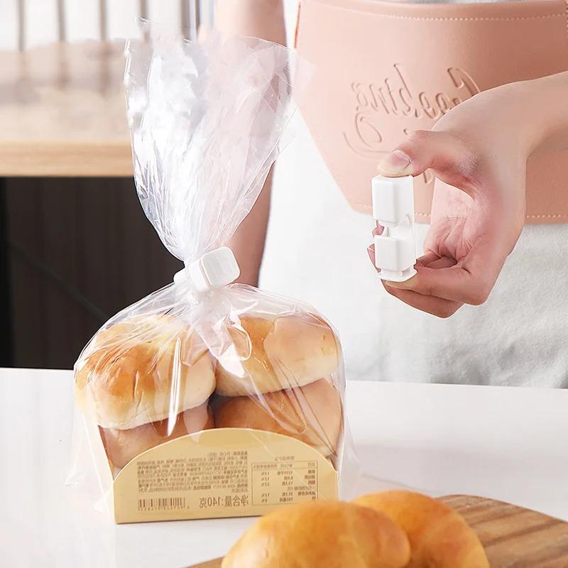 15pcs Food Sealing Bag Clip Reusable Fresh Food Storage Tools Plastic Sealer Clamp Snack Bread Seal Bag Home Kitchen Storage Clips