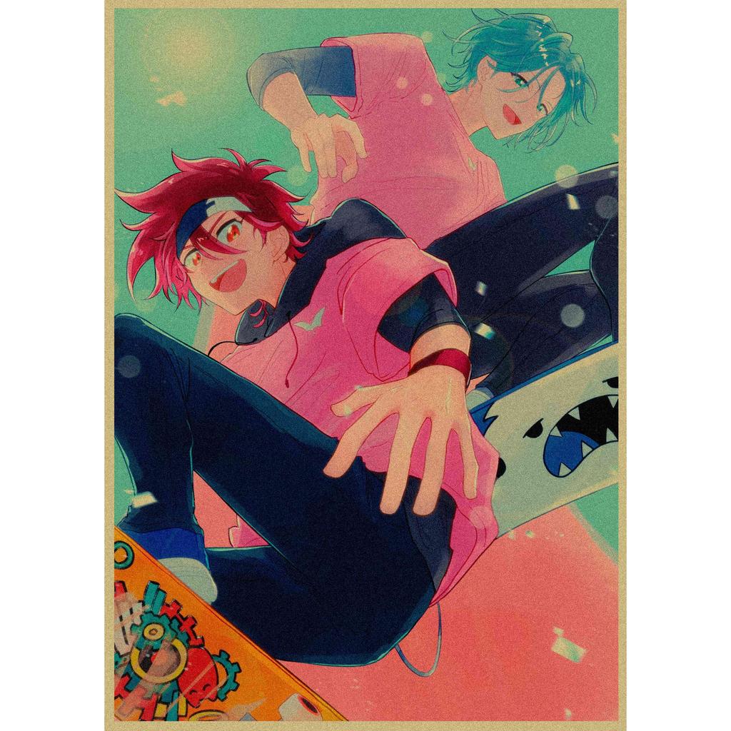 Retro Japanese Sports Anime Skateboard Poster - Infinite Mural Decoration