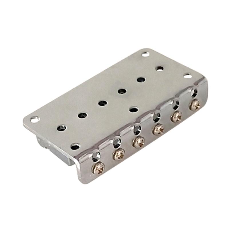 6 String Cigar Box Guitar Bridge, Electric Guitar Bridge Tailpiece Top Load Fixed Hardtail Saddle Cigar Box Guitar Parts