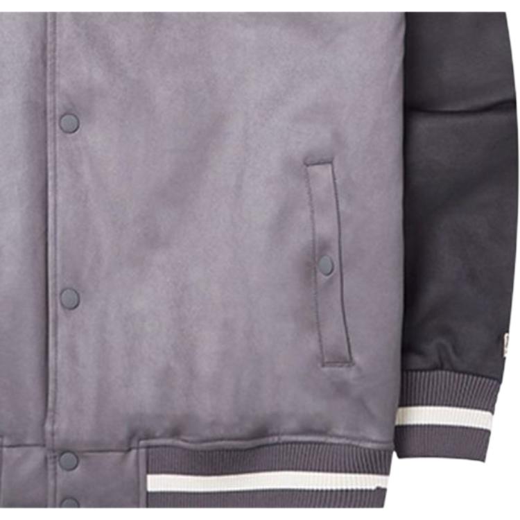 New Era FW23 Série Rekonstrukce Starověké Civilizace Vintage Zesílená Teplá Vyšívaná Volná Bavlněná Bunda s Límcem Unisex bundy Šedá 14112242