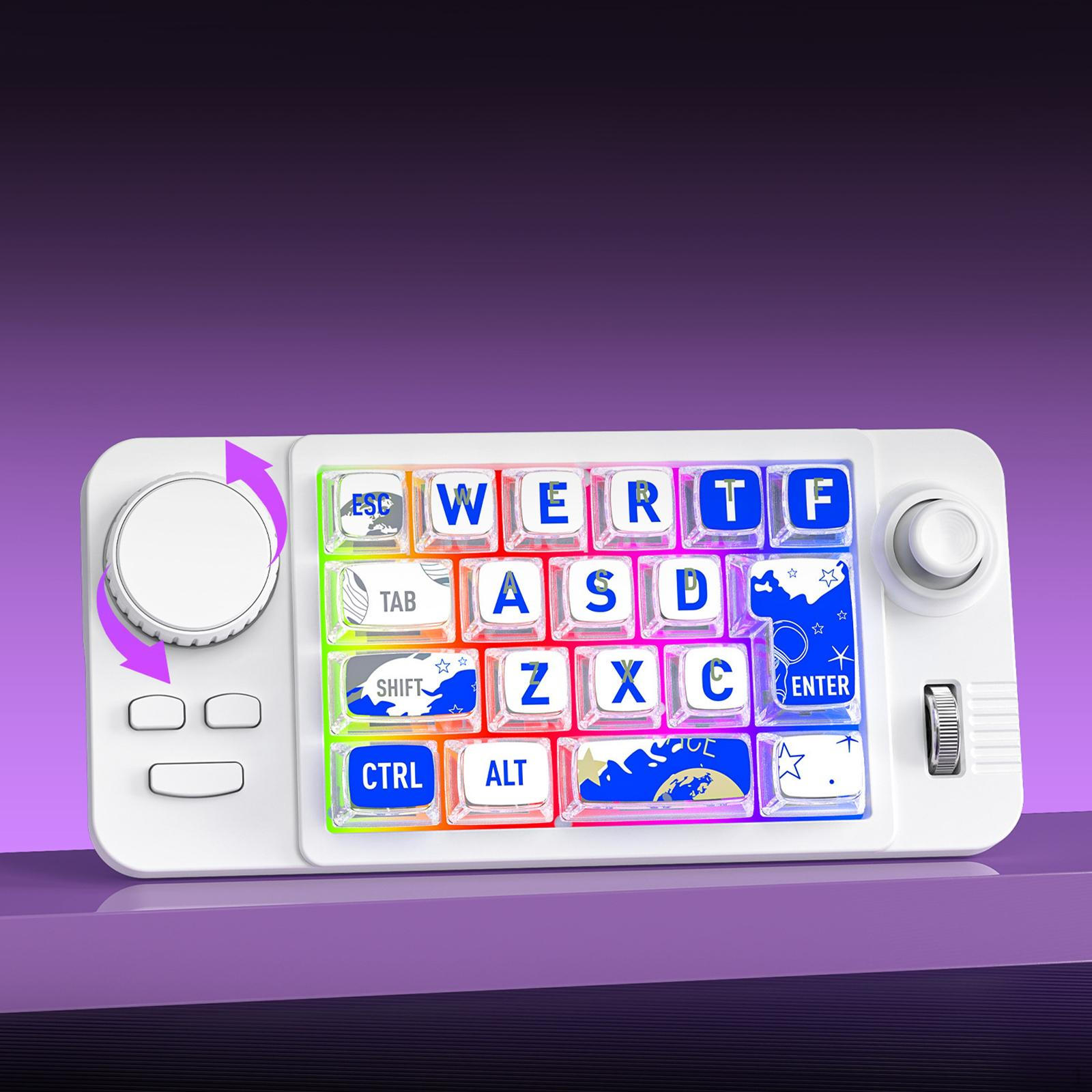 

Механическая игровая клавиатура Программируемая Одноручная Разделение клавиш Полностью заменяемая RGB-подсветка белый