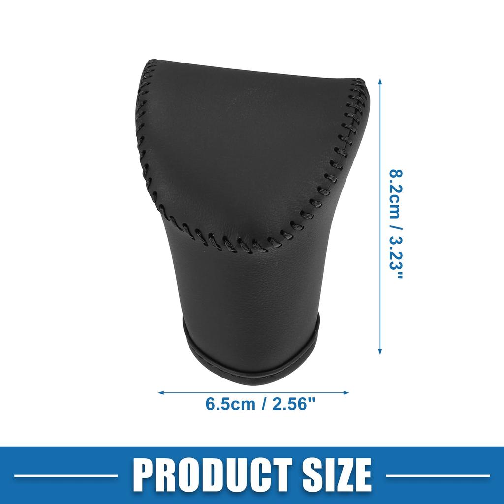 ABSOPRO Automatic Gear Shift Knob Cover Sheath Transmission Boot Shift Lever Faux Leather Black for Toyota Seltos 2021-2023