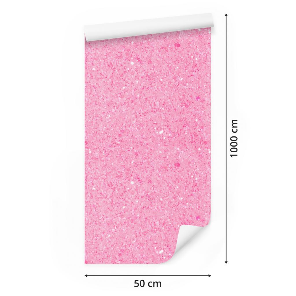 Powder Pink Glitter Wallpaper for Living Room and Bedroom 50x1000