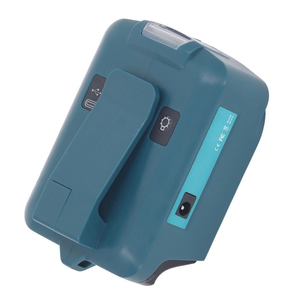 Lithium Battery To DC12V2A QC3.0 5V2.1A USB PD18W TYPE C Output Adapter with LED Light Belt Clip
