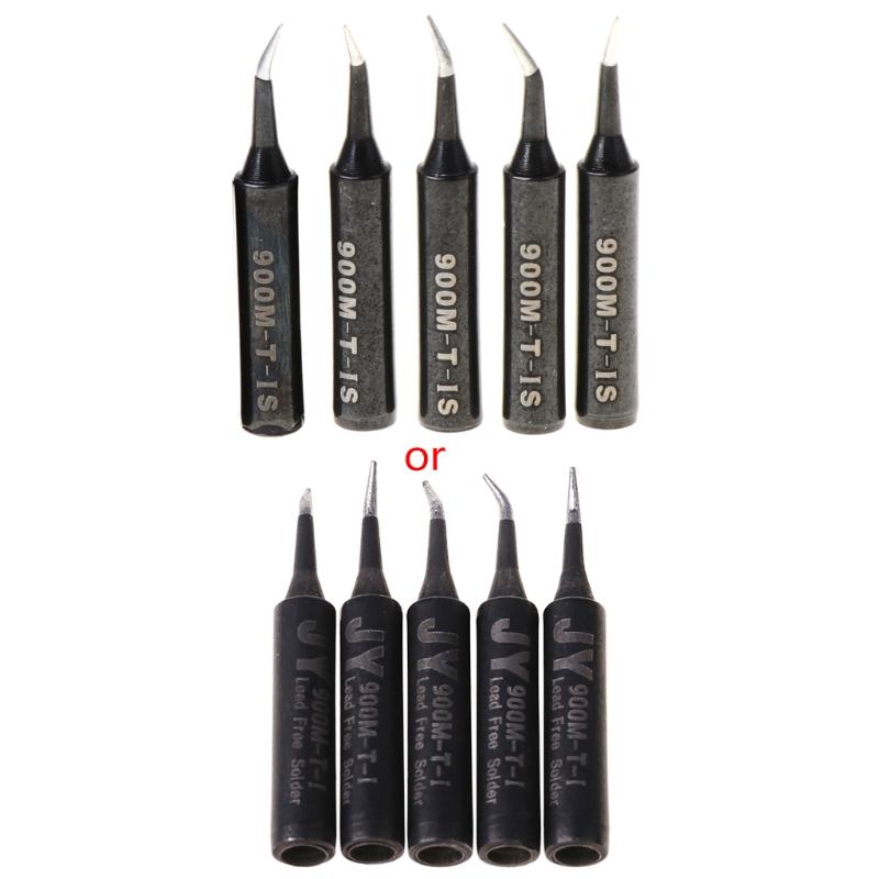 5 Pcs Solder Soldering Iron Tip 900M-T-SI Lead Free For Hakko Saike 936 852d+ 909D